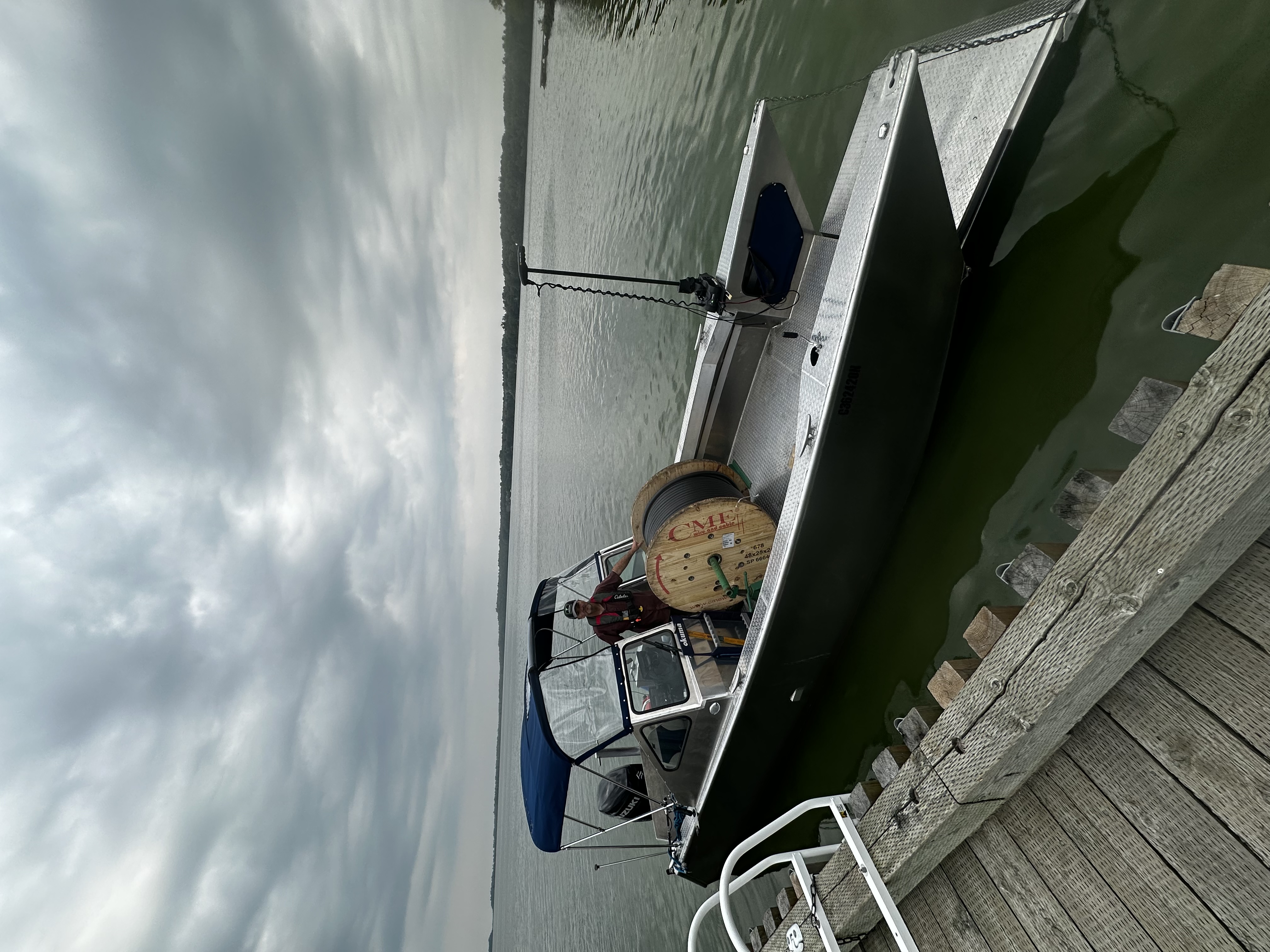 Lake Nipissing Outfitters transporting contractor crews and tools to a landlocked cottage property