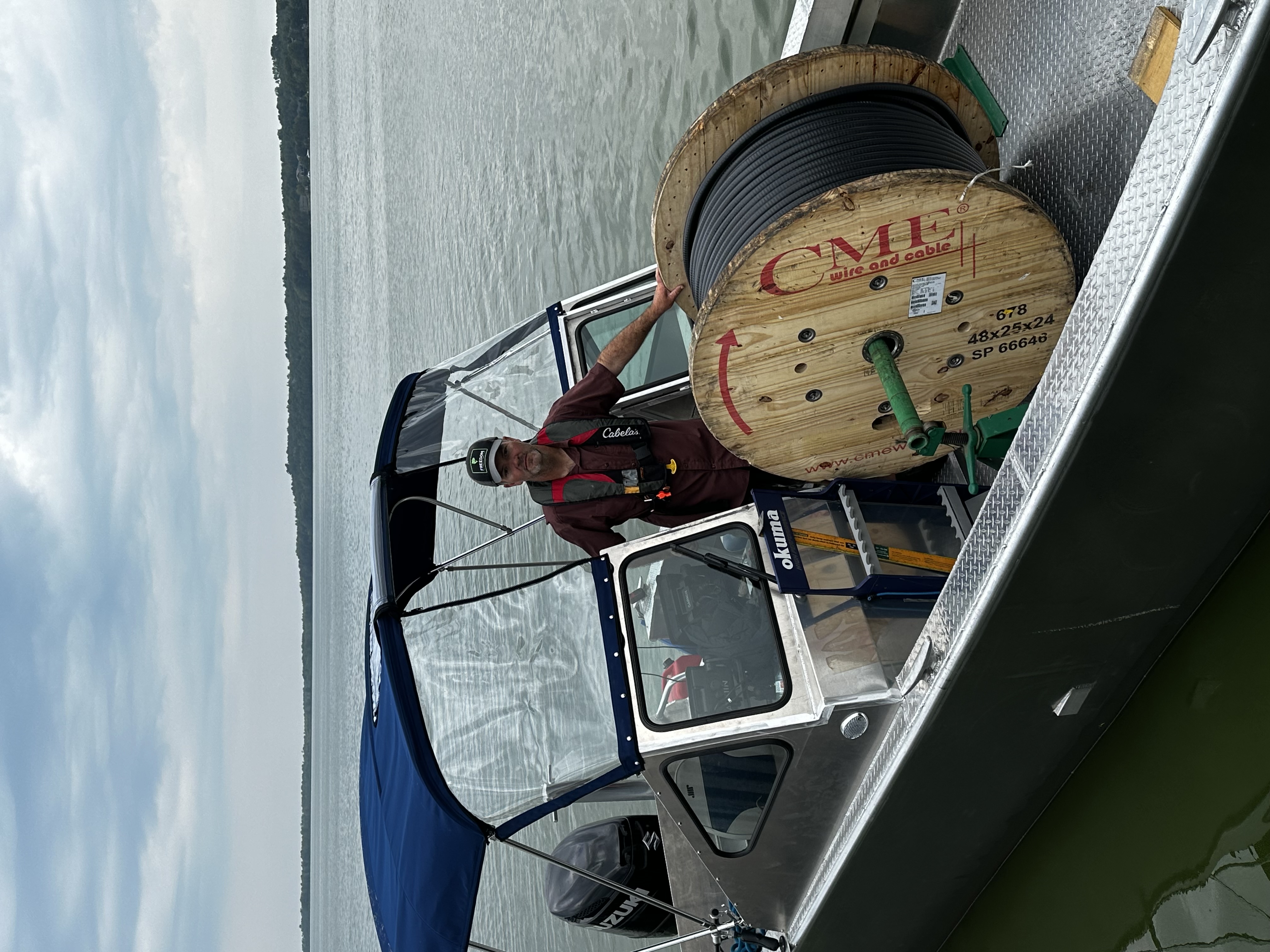 Lake Nipissing Outfitters charter boat operating on Lake Nipissing